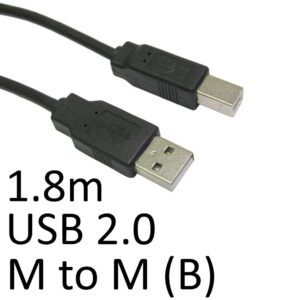 USB 2.0 Printer/Scanner Cable 1.8m Black