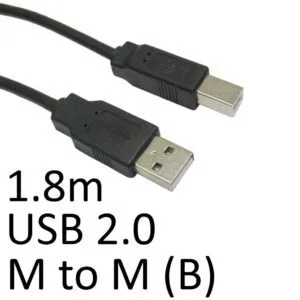 USB 2.0 Printer/Scanner Cable 1.8m Black