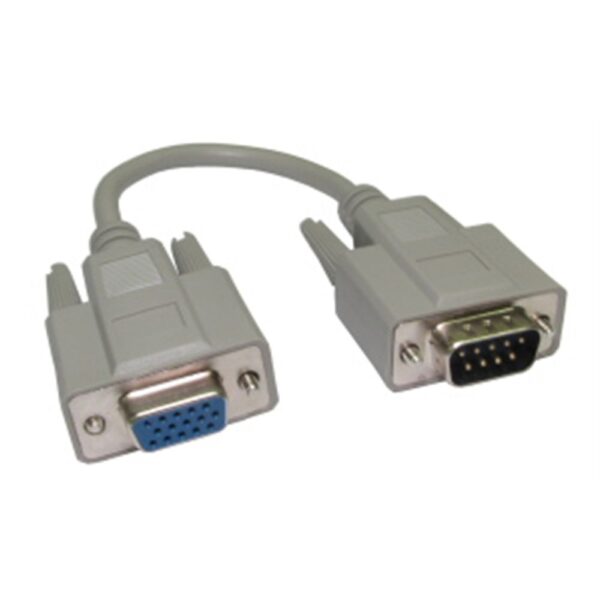VGA Adapter Cable with Gold Contacts, 0.21m, Grey