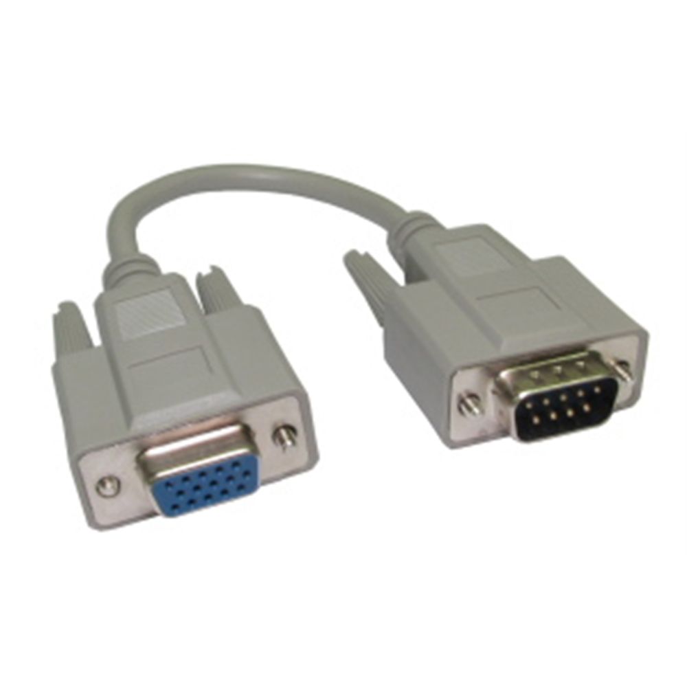 VGA Adapter Cable with Gold Contacts, 0.21m, Grey