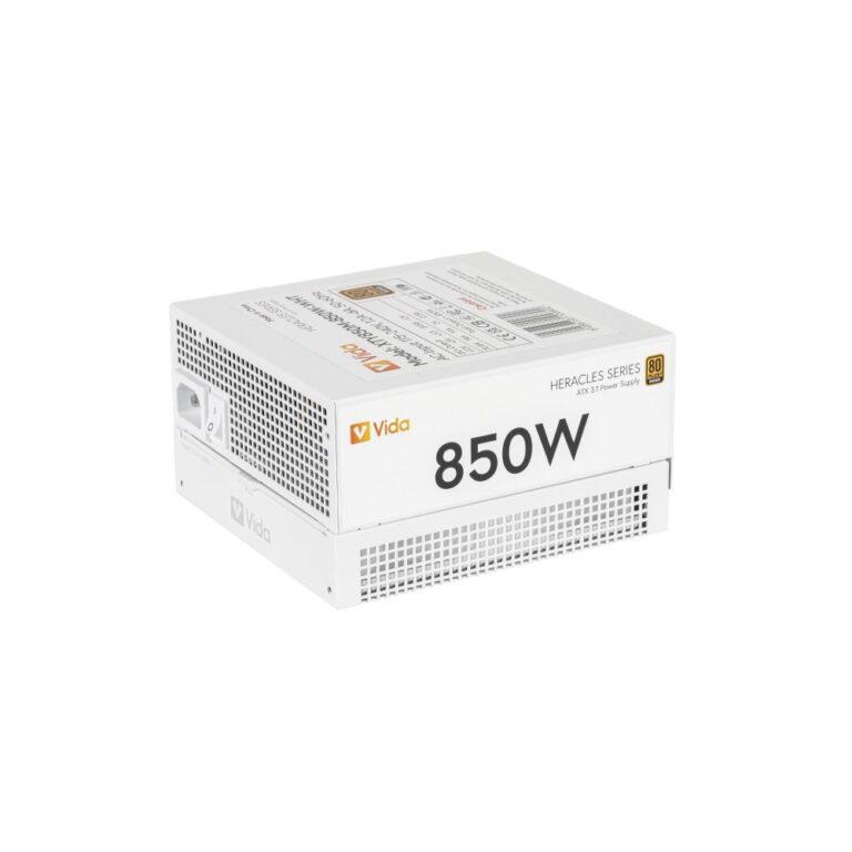 VIDA 850W Heracles White Gaming PSU, ATX 3.1, 80+ Bronze