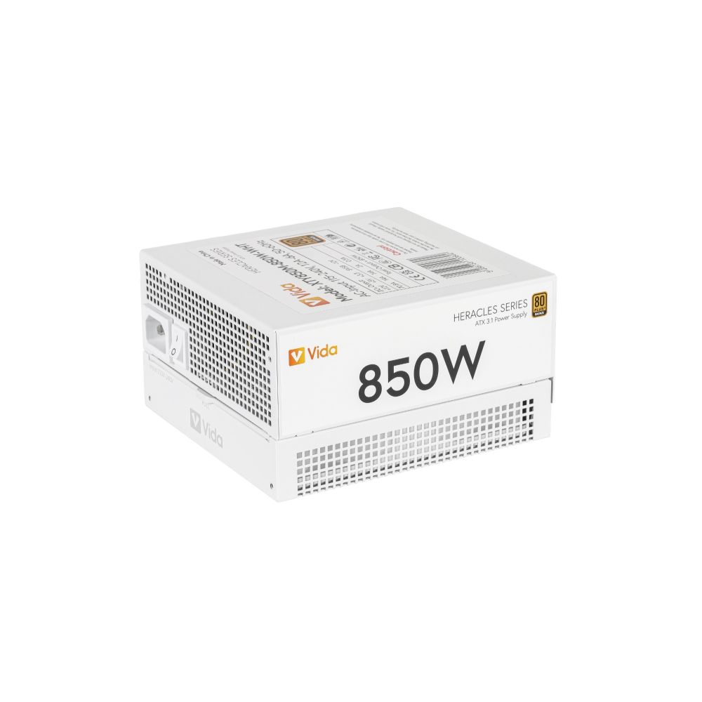 VIDA 850W Heracles White Gaming PSU, ATX 3.1, 80+ Bronze