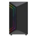 VIDA Apollo M Black Micro-ATX Gaming Case (Tempered Glass, ARGB)