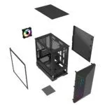 VIDA Apollo M Black Micro-ATX Gaming Case (Tempered Glass, ARGB)