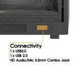 VIDA Apollo M Black Micro-ATX Gaming Case (Tempered Glass, ARGB)