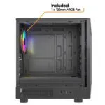 VIDA Apollo M Black Micro-ATX Gaming Case (Tempered Glass, ARGB)