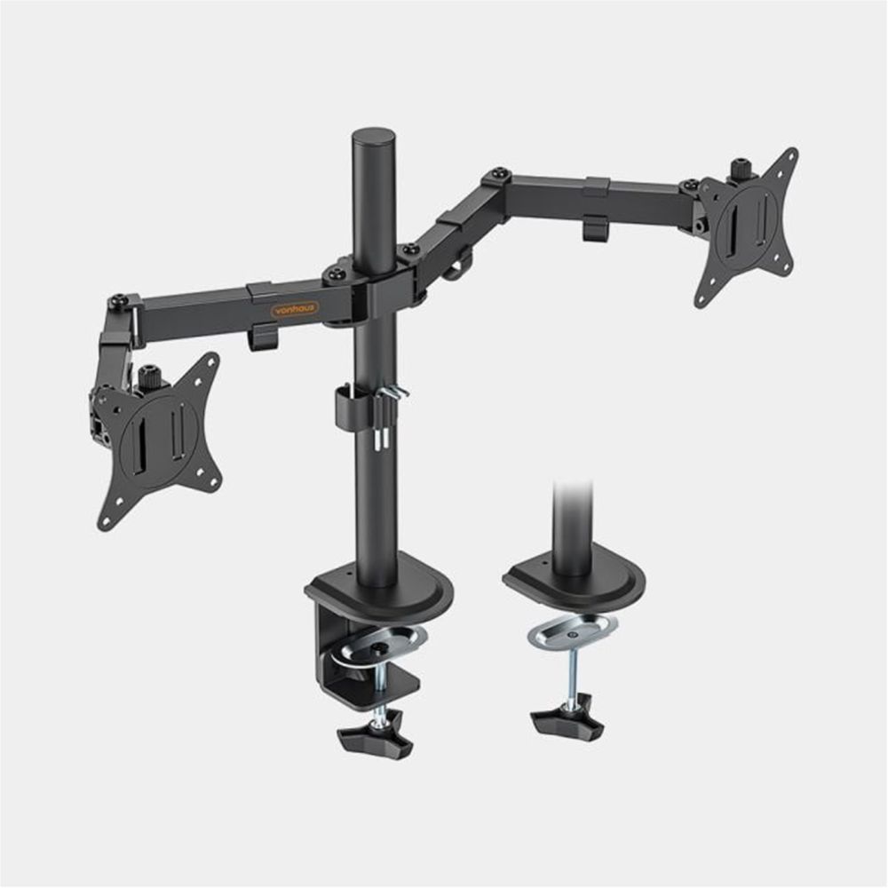 VONHAUS Dual Monitor Stand - Height Adjustable Twin Mount