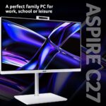 Acer Aspire C27-A All-in-One Desktop - i7-1355U, 8GB, 1TB SSD, 27" FHD, Win 11, White