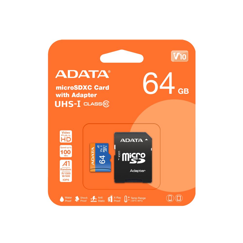 ADATA 64GB microSDHC Class 10 UHS-I