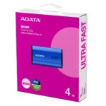 ADATA SE880 4TB USB-C 3.2 Gen 2 Portable SSD - Blue