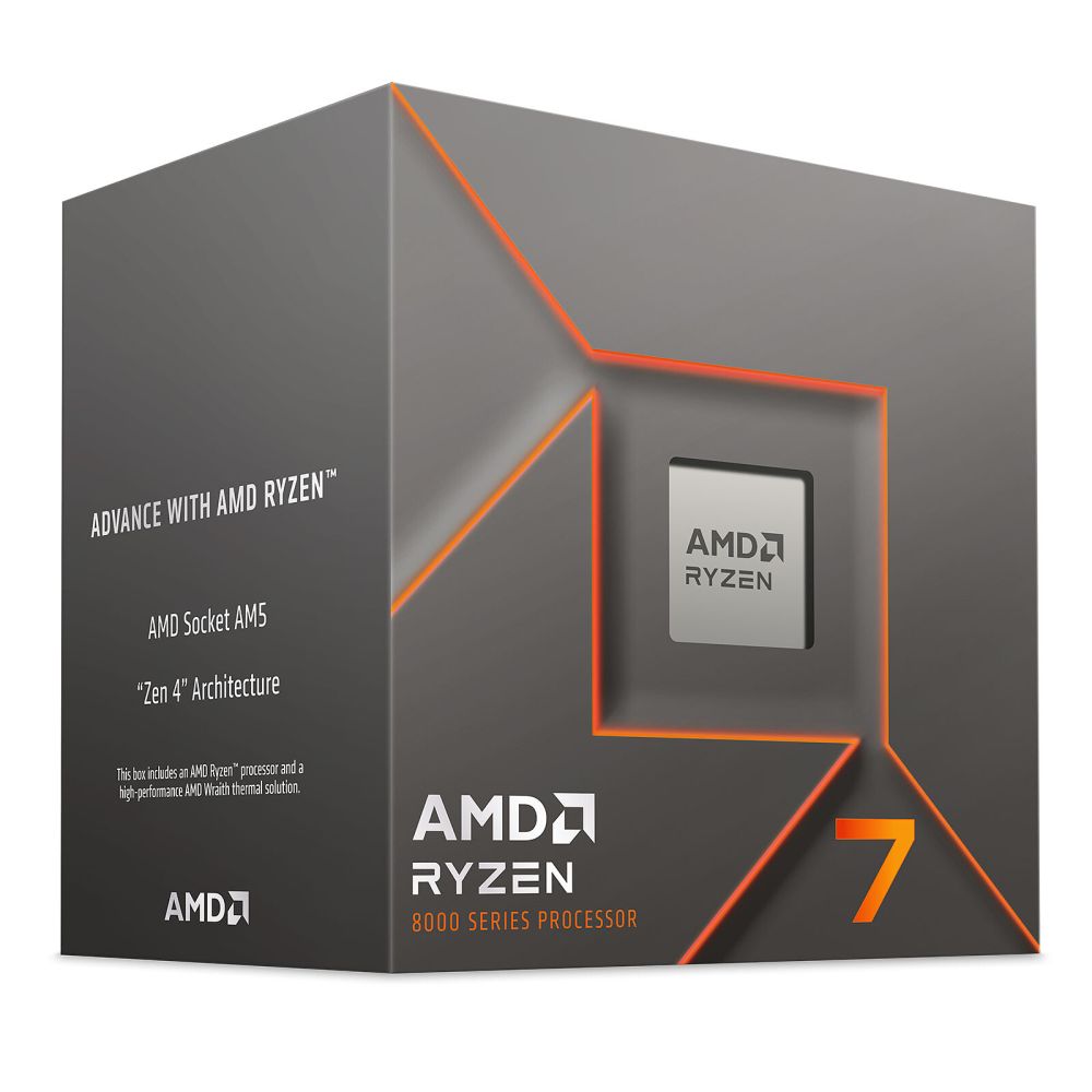 AMD Ryzen 7 8700F Processor - 4.1 GHz Base, 5.0 GHz Boost, AM5 Socket