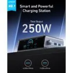 Anker Prime Charger 250W GaN Desktop Charging Station, 6 Ports (A2345241)