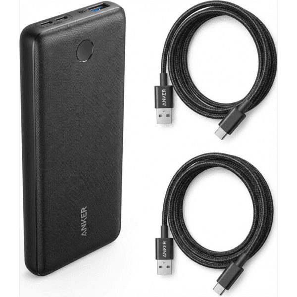 Anker Power Bank 313 10000mAh & 2-Pack 3ft USB-C Cable