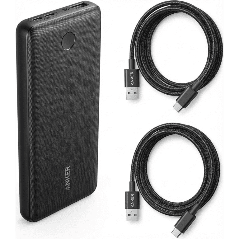 Anker Power Bank 313 10000mAh & 2-Pack 3ft USB-C Cable