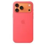 Apple iPhone 17 Pro Max Silicone Case MagSafe – Bright Guava