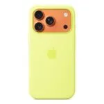 Apple iPhone 17 Pro Silicone Case with MagSafe – Neon Yellow