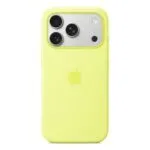 Apple iPhone 17 Pro Silicone Case with MagSafe – Neon Yellow