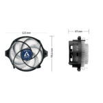 ARCTIC Alpine 23 Compact CPU Cooler - AMD AM4/AM5, 9 cm Aluminium, Black