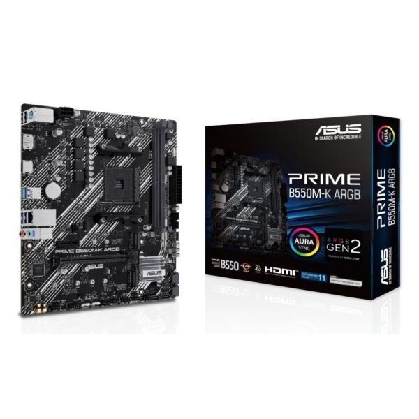 ASUS PRIME B550M-K ARGB AMD B550 Socket AM4 microATX