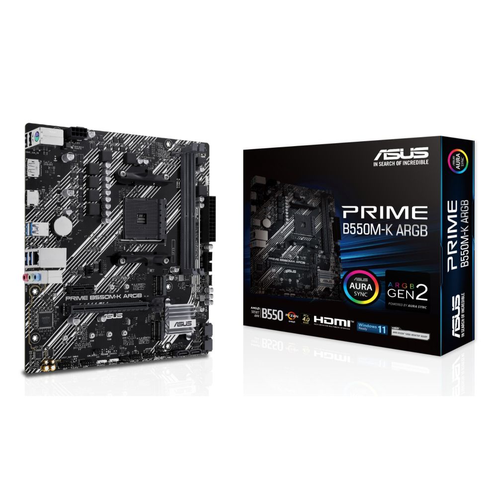 ASUS PRIME B550M-K ARGB AMD B550 Socket AM4 microATX