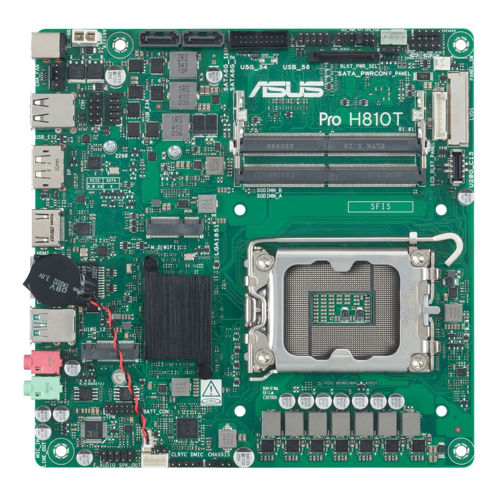 ASUS Pro H810T-CSM H810 LGA1851 Thin Mini ITX Motherboard