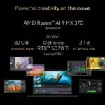ASUS ProArt P16 H7606WR-SE004W Laptop 16" WQUXGA Touch Ryzen AI 9 HX 370 32GB 2TB SSD RTX 5070 Ti Wi-Fi 7