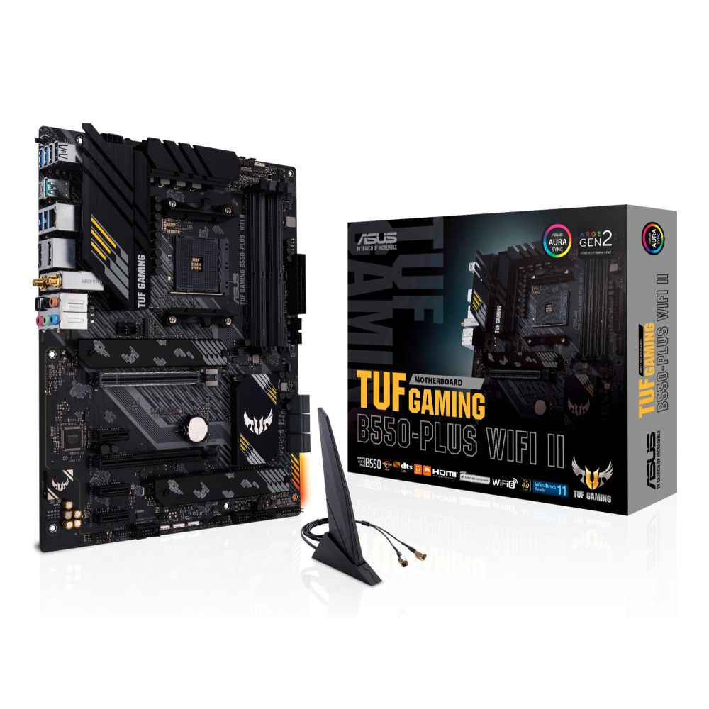 ASUS TUF GAMING B550-PLUS WIFI II AMD B550 Socket AM4 ATX Motherboard