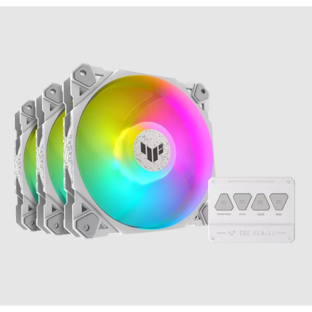 ASUS TUF GAMING TF120 ARGB White 3-Pack 120mm Case Fan