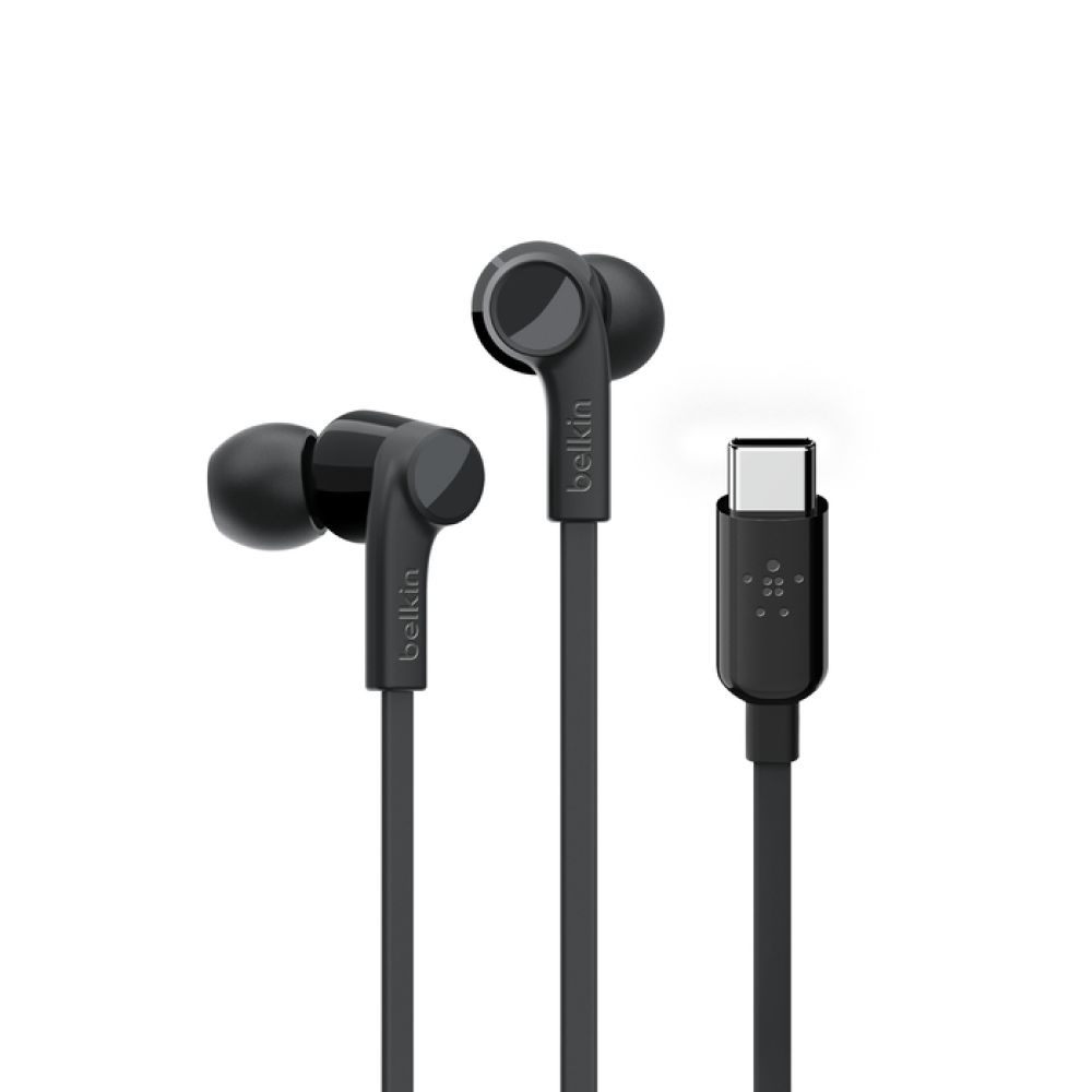 Belkin ROCKSTAR USB-C Wired In-Ear Headphones Black