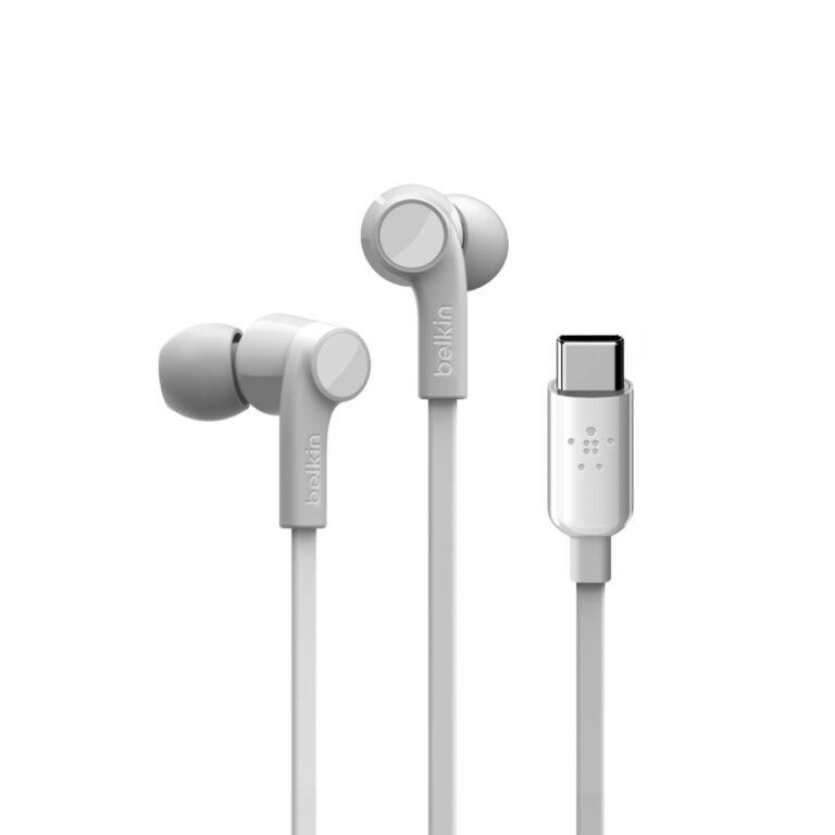 Belkin ROCKSTAR Wired In-Ear USB-C Headphones White