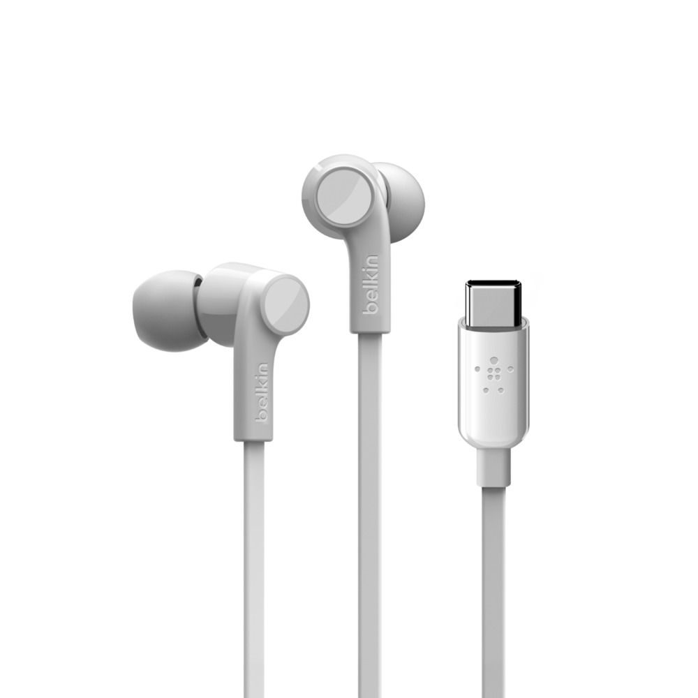 Belkin ROCKSTAR Wired In-Ear USB-C Headphones White