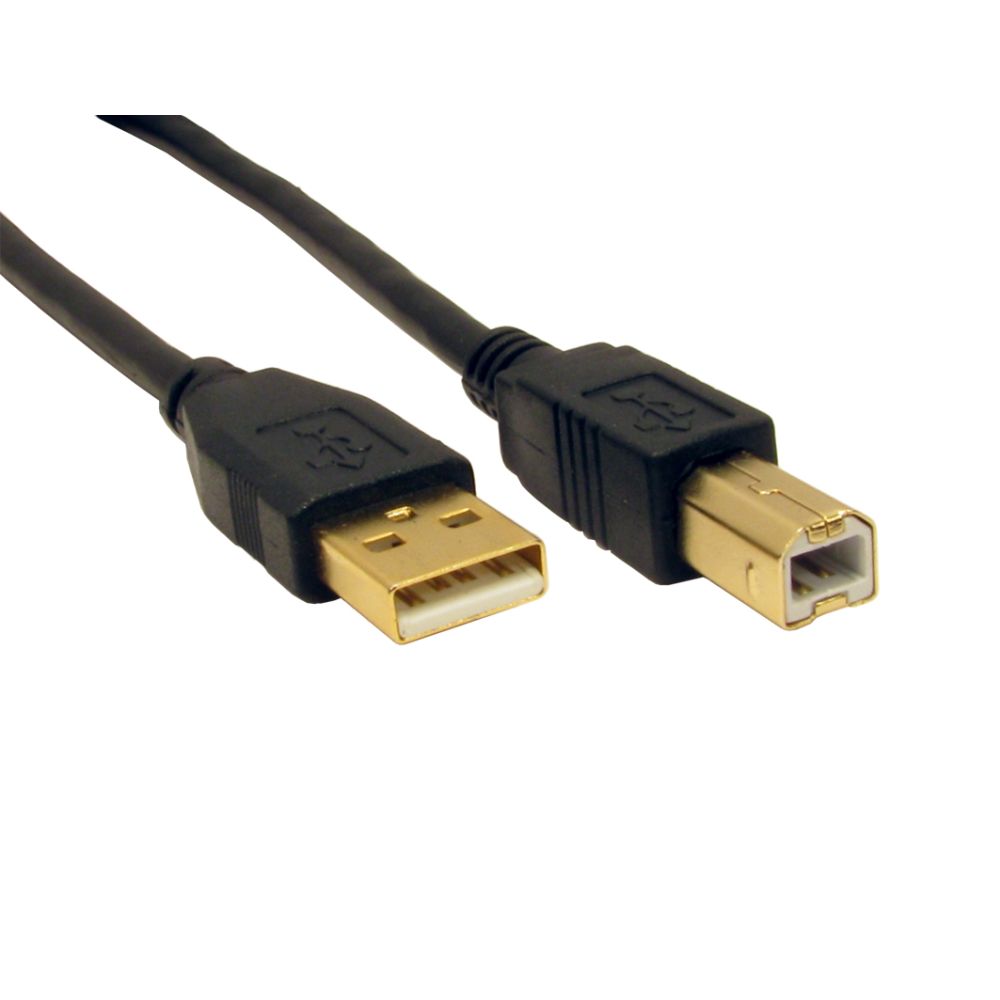 Cables Direct 1.8m USB 2.0 A to B Cable Black