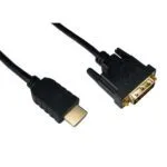 Cables Direct 1m HDMI-DVI-D Black Cable