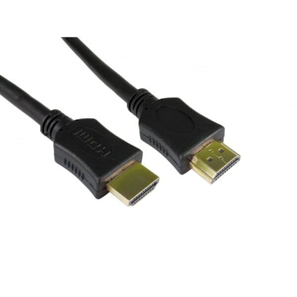 Cables Direct 2 m black HDMI cable with gold flashed plugs
