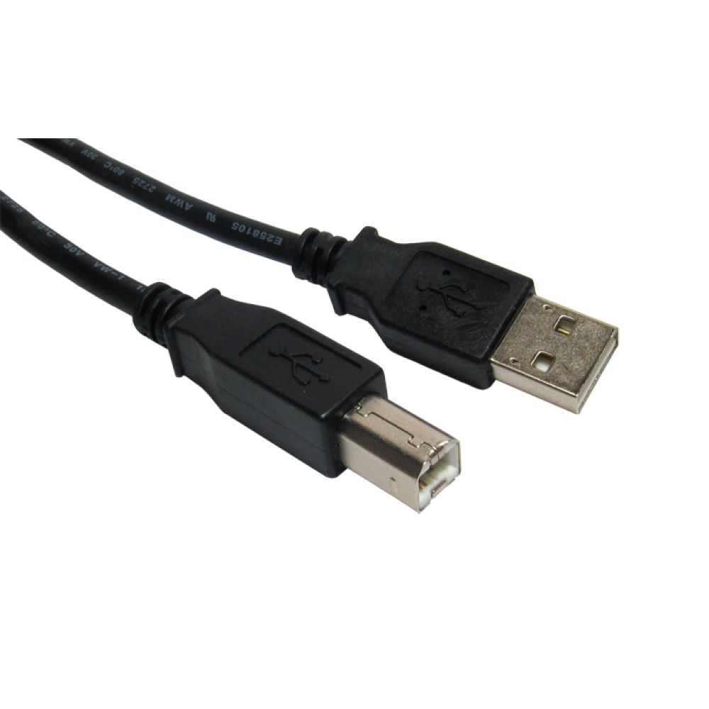 Cables Direct 3m USB 2.0 A to B Black Cable
