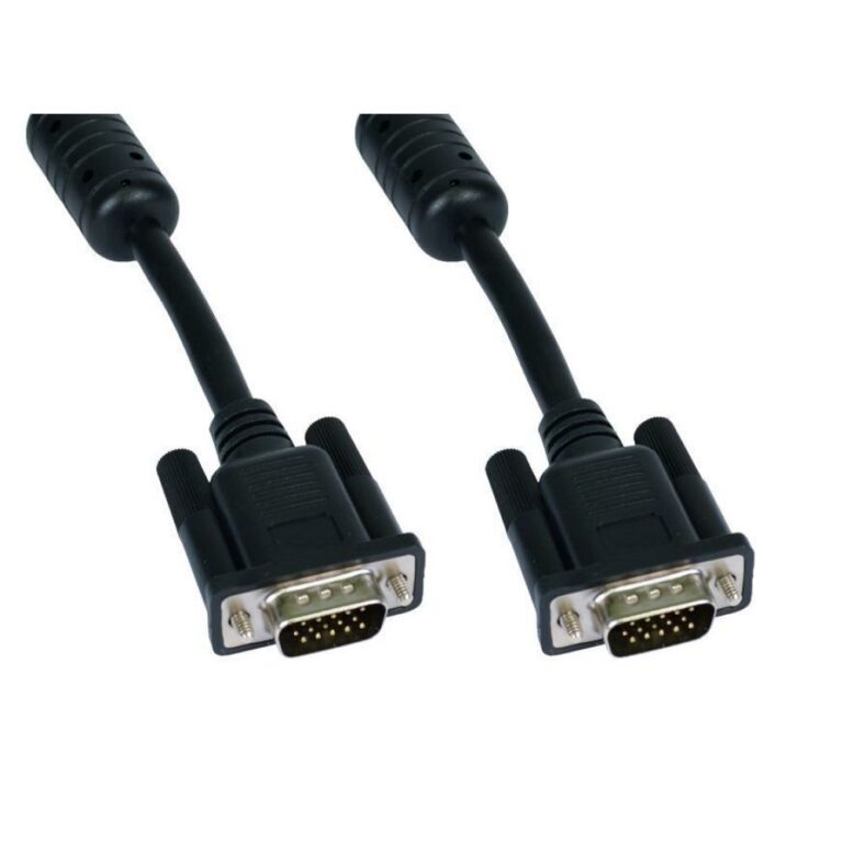 Cables Direct 5m SVGA VGA Cable Black Chrome