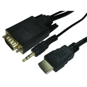 Cables Direct 77HDMI-VGCBL033 HDMI to VGA + 3.5mm Adapter Cable 1m Black