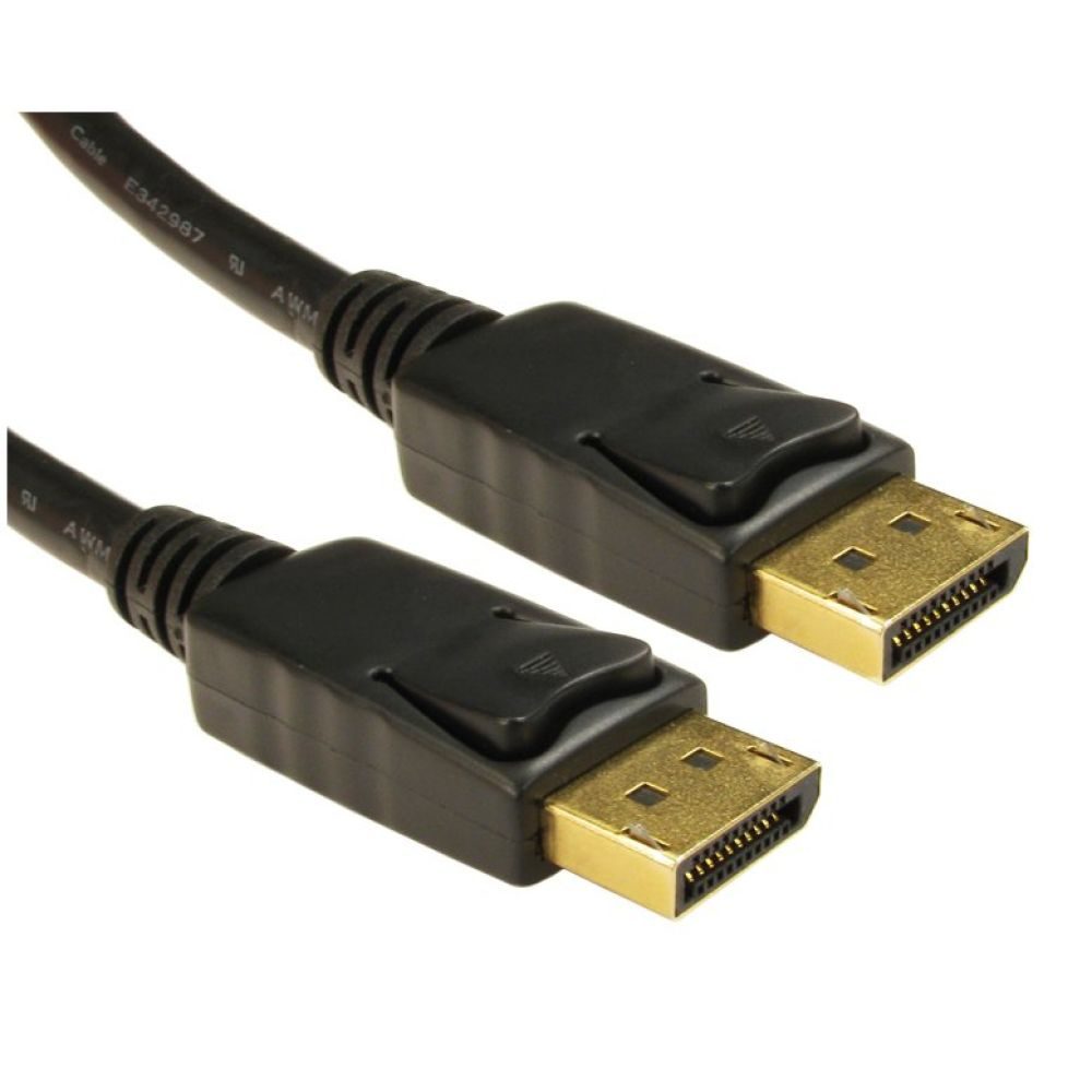 Cables Direct CDLDP-002LOCK DisplayPort Cable 2m Black