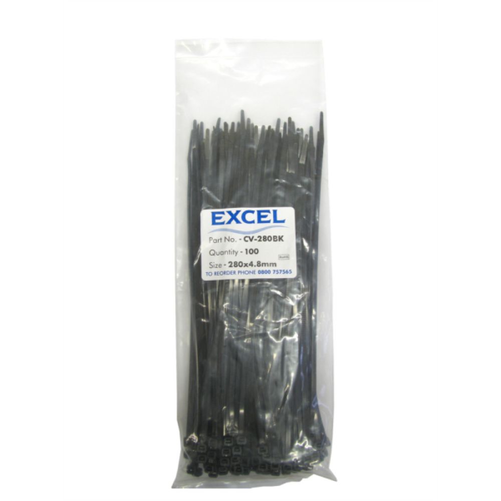 Cables Direct CT-280B Nylon Black Cable Tie