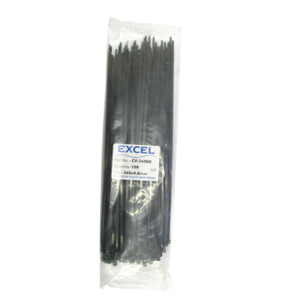 Cables Direct CT-368B Nylon Black Cable Tie