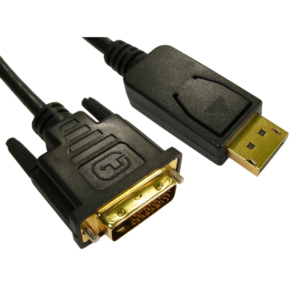 Cables Direct DisplayPort to DVI-D Cable, 1m, Black