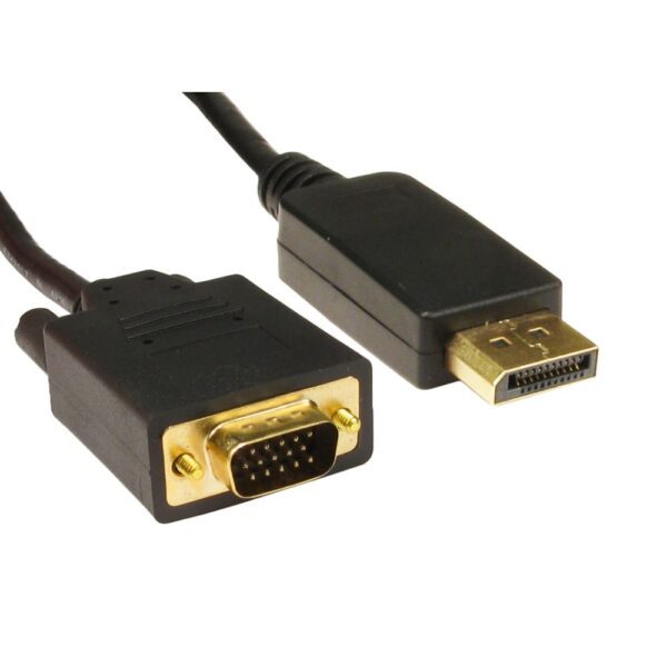 Cables Direct DisplayPort to VGA Cable, 1m, Black