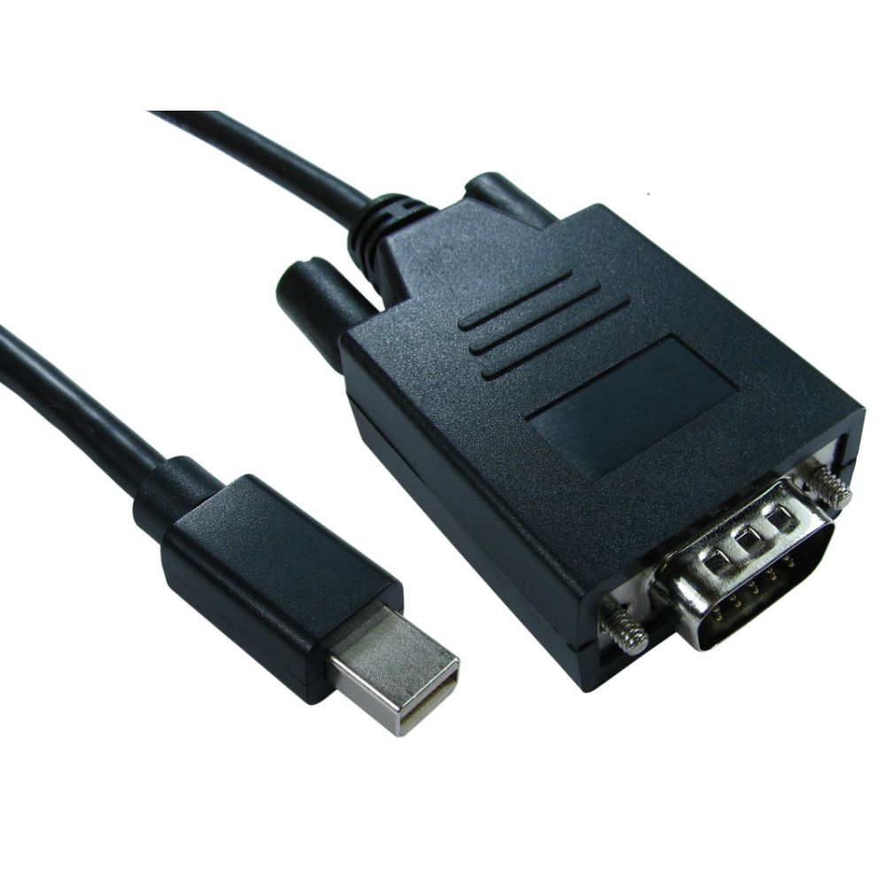 Cables Direct Mini DisplayPort to VGA Adapter, 1m, Black