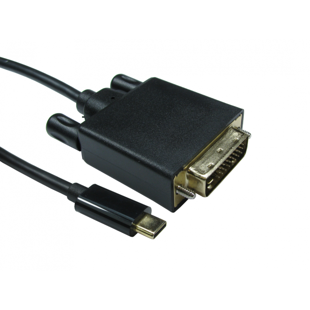 Cables Direct USB-C to DVI 4K 30Hz 1m Black