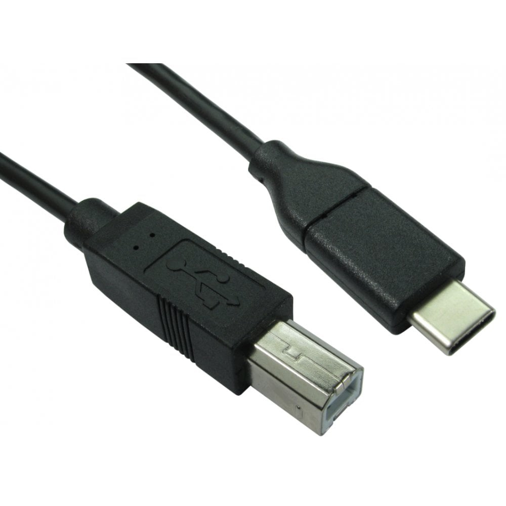 Cables Direct USB3C-872 USB 2.0 2m USB-C to USB-B Black