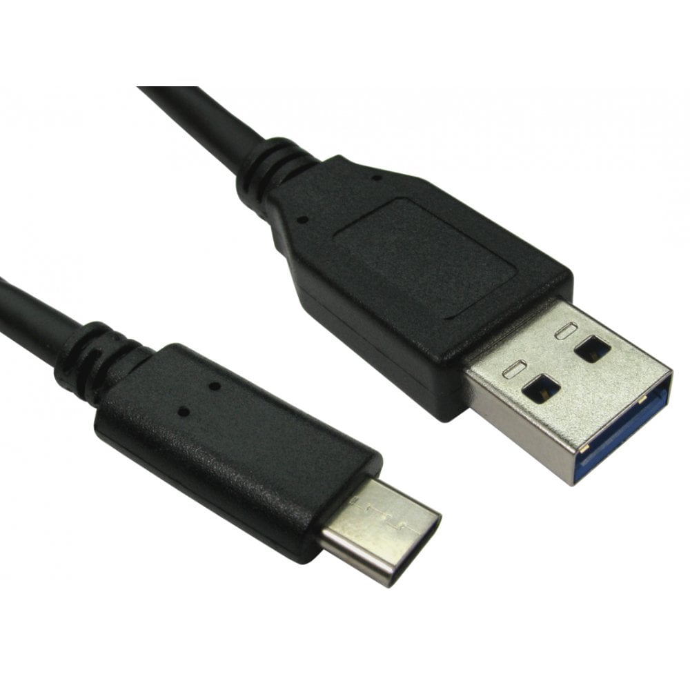 Cables Direct USB3C-921H USB 3.2 Gen 1 Cable 0.5m USB-A to USB-C Black