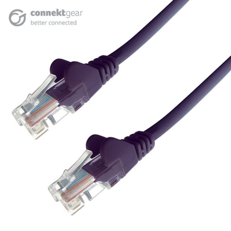 connektgear 0.5m RJ45 CAT5e UTP Stranded Network Cable Purple