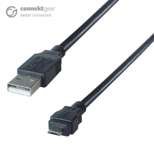 connektgear 0.5m USB 2.0 Android Charge & Sync Cable A Male to Micro-B MHL Male