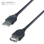 connektgear 1.5m USB 2.0 A Male to A Female Extension Cable