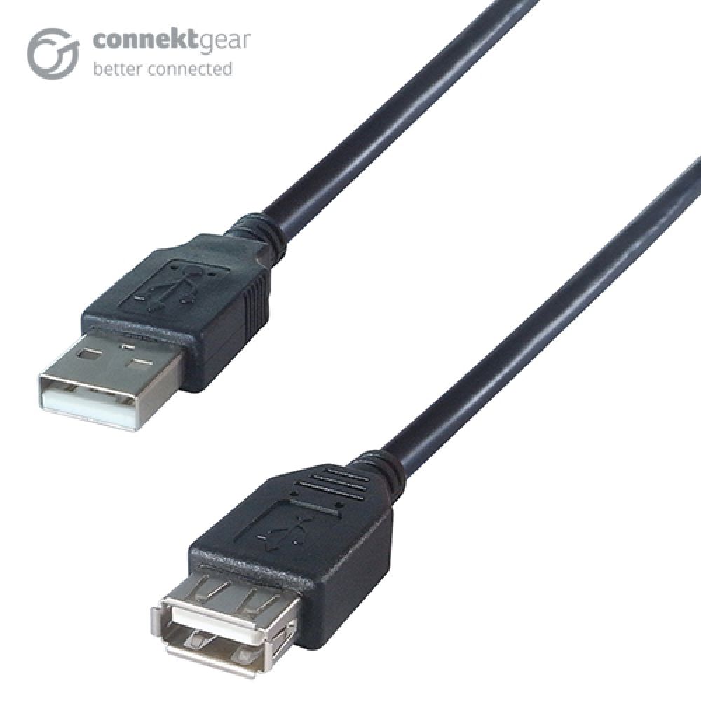 connektgear 1.5m USB 2.0 A Male to A Female Extension Cable